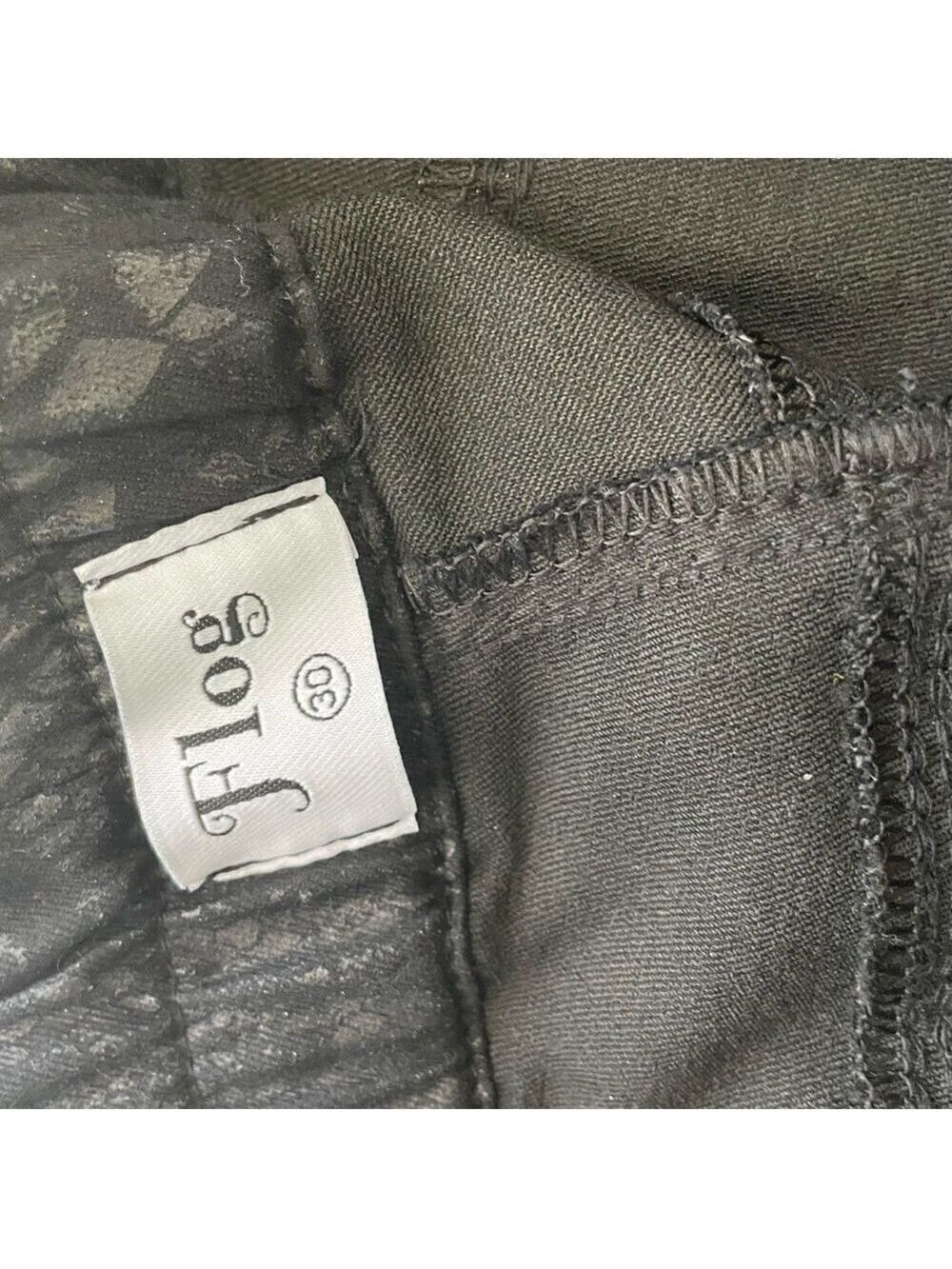 Bevy Flog Shely Black Python High Rise Drawstring Pants‎ - Picture 6 of 8